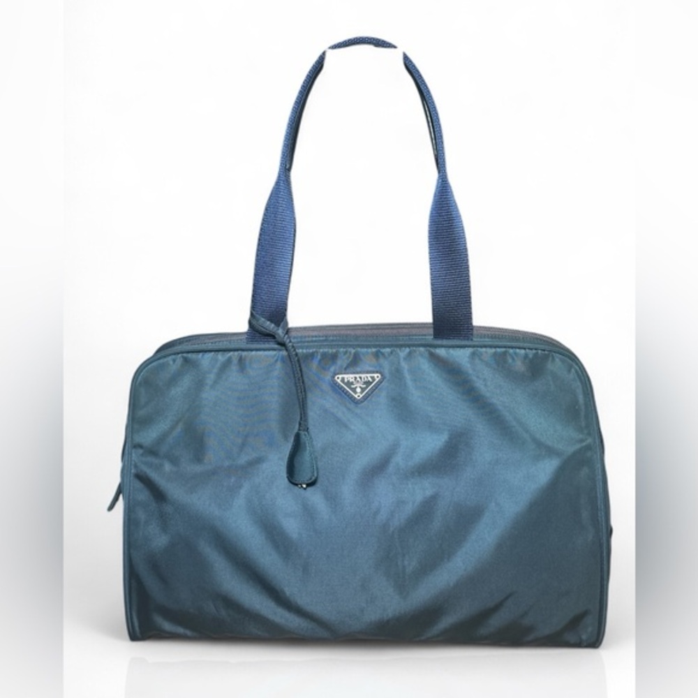 PRADA Tessuto Navy Nylon Shoulderbag/Laptop Bag (Pre-owned, Authentic & Vintage)